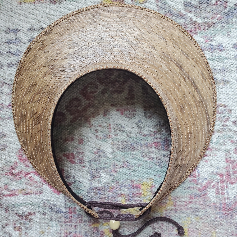 Classy Boho Summer Hemlock Catalina Visor Adjustible 100% Palm Straw